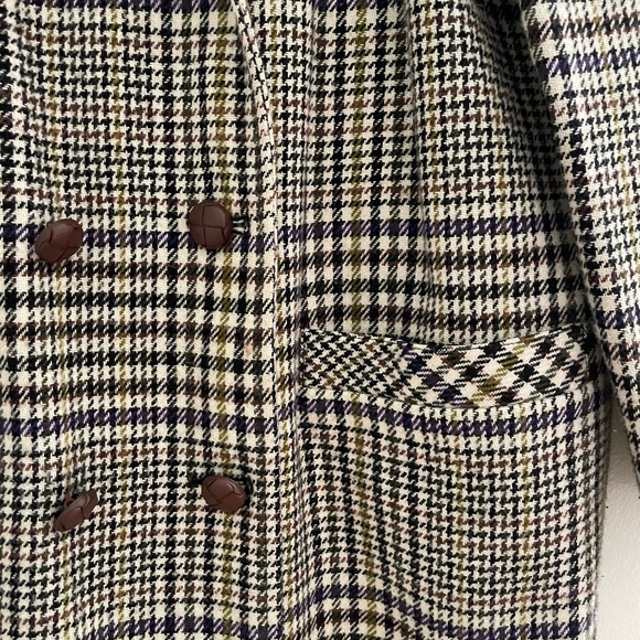 Vintage Plaid Wool Blazer Made In France - Picture 3 of 9
